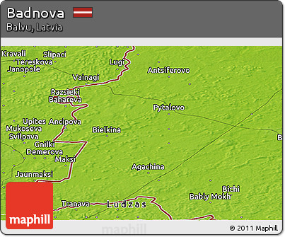 Physical Panoramic Map of Badnova