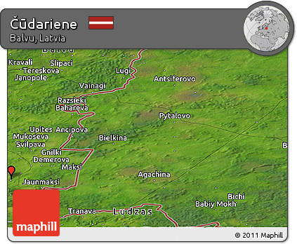 Satellite Panoramic Map of Čūdariene