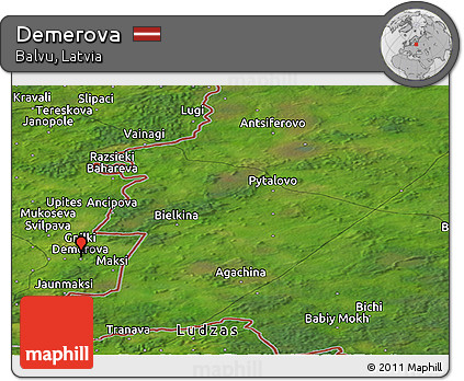 Satellite Panoramic Map of Demerova