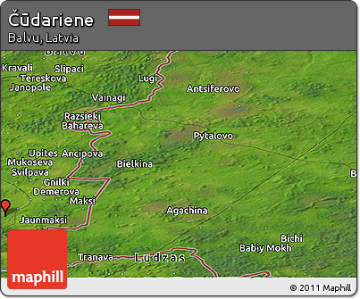 Satellite Panoramic Map of Čūdariene