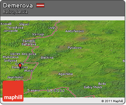 Satellite Panoramic Map of Demerova