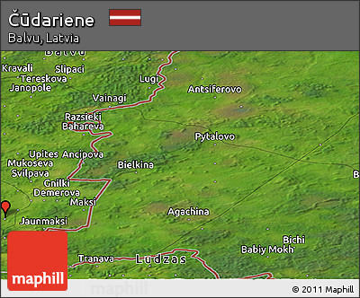 Satellite Panoramic Map of Čūdariene