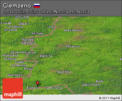 Satellite Panoramic Map of Glemzeno
