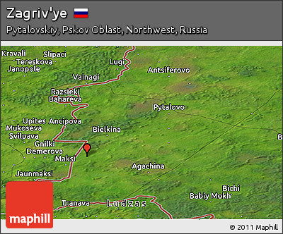 Satellite Panoramic Map of Zagriv'ye