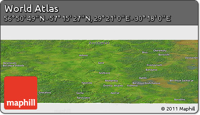 Satellite Panoramic Map of the Area around 57° 3' 8" N, 29° 49' 30" E