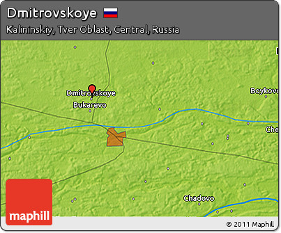 Physical 3D Map of Dmitrovskoye