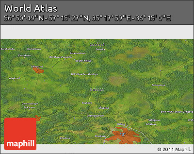 Satellite 3D Map of the Area around 57° 3' 8" N, 35° 46' 29" E