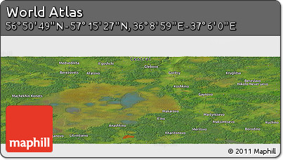Satellite Panoramic Map of the Area around 57° 3' 8" N, 36° 37' 30" E