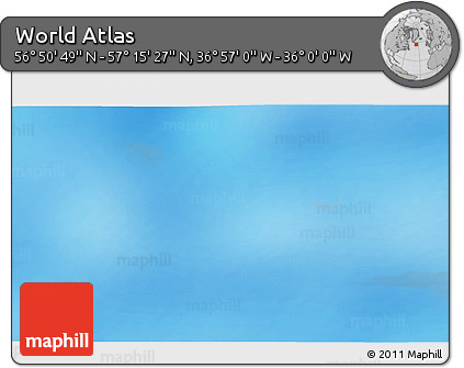 Physical 3D Map of the Area around 57° 3' 8" N, 36° 28' 30" W