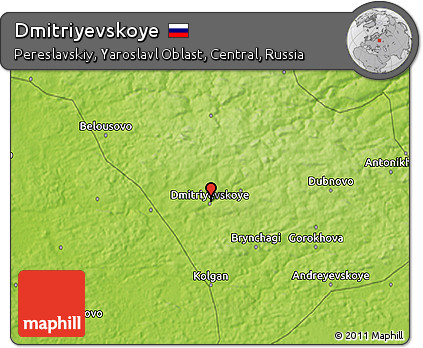 Physical 3D Map of Dmitriyevskoye