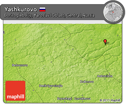 Physical 3D Map of Yashkurovo