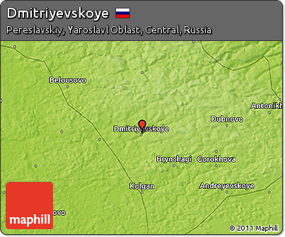 Physical 3D Map of Dmitriyevskoye