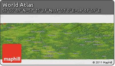 Satellite Panoramic Map of the Area around 57° 3' 8" N, 38° 19' 30" E