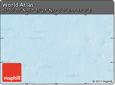 Physical Map of the Area around 57° 3' 8" N, 3° 28' 30" E