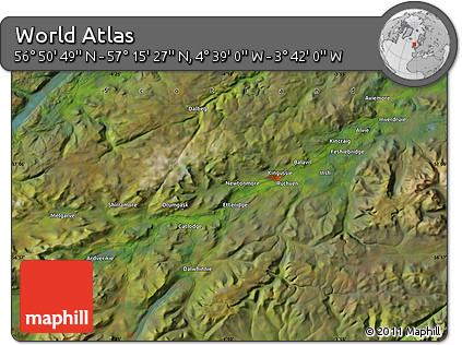 Satellite Map of the Area around 57° 3' 8" N, 4° 10' 30" W