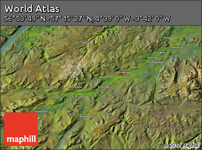 Satellite Map of the Area around 57° 3' 8" N, 4° 10' 30" W