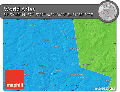 Political Map of the Area around 57° 3' 8" N, 51° 4' 30" E