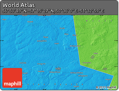 Political Map of the Area around 57° 3' 8" N, 51° 4' 30" E