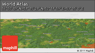 Satellite Panoramic Map of the Area around 57° 3' 8" N, 52° 46' 29" E