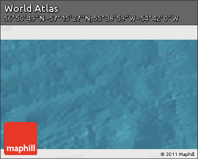 Satellite 3D Map of the Area around 57° 3' 8" N, 55° 10' 29" W