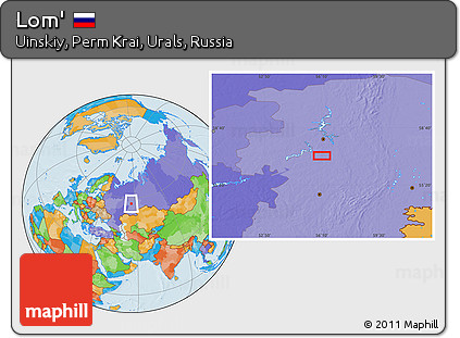 Political Location Map of Lom'