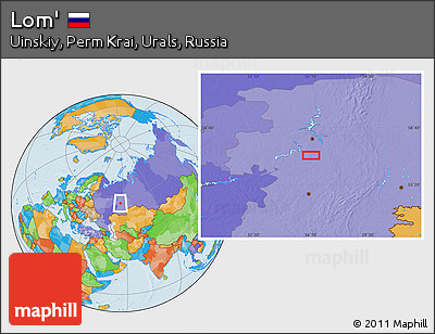 Political Location Map of Lom'