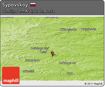 Physical Panoramic Map of Sypovskoy