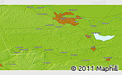 Physical 3D Map of the area around 57° 3' 8" N, 65° 31' 30" E