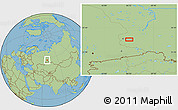 Savanna Style Location Map of the area around 57° 3' 8" N, 66° 22' 30" E
