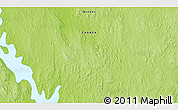 Physical 3D Map of the area around 57° 3' 8" N, 67° 55' 30" W