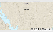 Shaded Relief 3D Map of the area around 57° 3' 8" N, 67° 55' 30" W