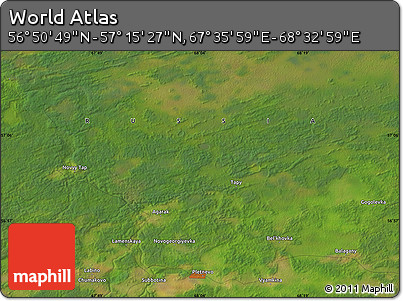 Satellite Map of the Area around 57° 3' 8" N, 68° 4' 29" E