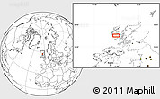 Blank Location Map of the area around 57° 3' 8" N, 6° 43' 29" W