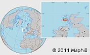 Gray Location Map of the area around 57° 3' 8" N, 6° 43' 29" W