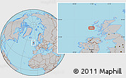 Gray Location Map of the area around 57° 3' 8" N, 7° 34' 30" W