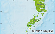 Physical Map of the area around 57° 3' 8" N, 7° 34' 30" W