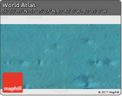 Satellite 3D Map of the Area around 57° 3' 8" N, 83° 13' 29" W