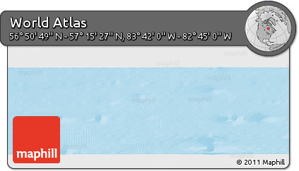 Physical Panoramic Map of the Area around 57° 3' 8" N, 83° 13' 29" W