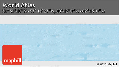 Physical Panoramic Map of the Area around 57° 3' 8" N, 83° 13' 29" W