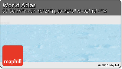 Physical Panoramic Map of the Area around 57° 3' 8" N, 83° 13' 29" W