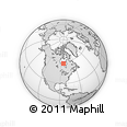 Outline Map of the Area around 57° 3' 8" N, 84° 55' 30" W, rectangular outline