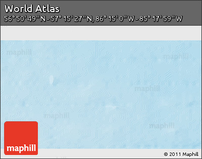 Physical 3D Map of the Area around 57° 3' 8" N, 85° 46' 30" W