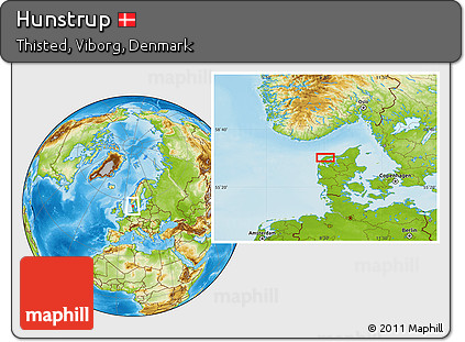 Physical Location Map of Hunstrup