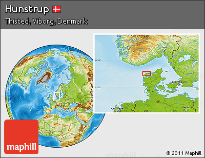 Physical Location Map of Hunstrup
