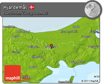 Physical Map of Hjardemål