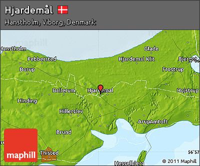 Physical Map of Hjardemål