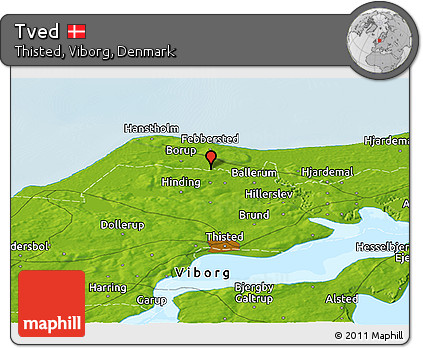 Physical Panoramic Map of Tved