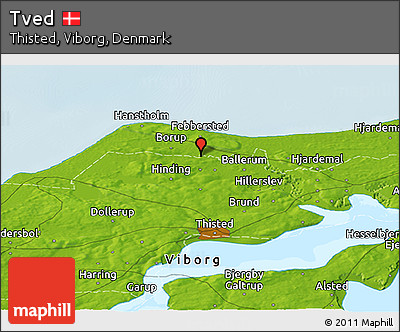 Physical Panoramic Map of Tved
