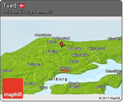 Physical Panoramic Map of Tved