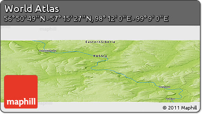Physical Panoramic Map of the Area around 57° 3' 8" N, 98° 40' 30" E